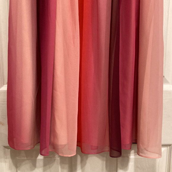 Boden Maria Ombre Chiffon Dress | Size 10. Pinks and Orange hues. - Picture 5 of 12